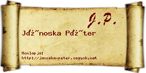 Jánoska Péter névjegykártya