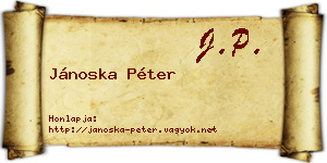 Jánoska Péter névjegykártya