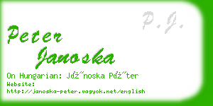 peter janoska business card